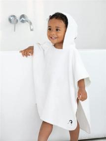 img 3 attached to Premium Konny Baby Bamboo Hooded Poncho Bath Towel - Ultra Soft & Quick-Dry Towel 👶 for Newborns, Infants, and Toddlers - Oeko-TEX Certified - Bathrobe for Boys & Girls (Medium, White)