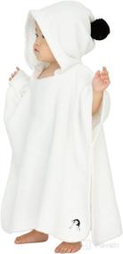 img 4 attached to Premium Konny Baby Bamboo Hooded Poncho Bath Towel - Ultra Soft & Quick-Dry Towel 👶 for Newborns, Infants, and Toddlers - Oeko-TEX Certified - Bathrobe for Boys & Girls (Medium, White)