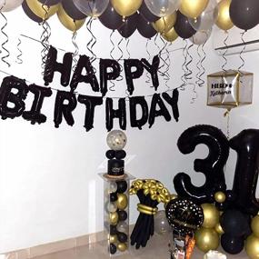 img 1 attached to 40-Inch Giant Black Number 6 Balloon - Perfect For 6Th Birthday Party Decorations, Baby Showers, And More - Foil Mylar Helium Balloon For Kids, Children, And Adults - Available In 0-9 Numbers