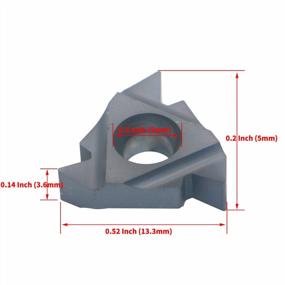 img 1 attached to CNC External Thread Hard Alloy Blade, Metric 60 Degrees, Pitch 0.3-3.0, 10Pcs 16ER AG60 Internal Hole Tooth Cutter, Thread Pick Head, Lathe Tool, Can Be Used For Processing Steel And Stainless Steel