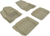 3d maxpider-l1fr01801502 complete set custom fit all-weather floor mat for select ford taurus models - kagu rubber (tan) логотип