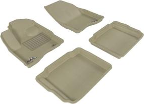 img 4 attached to 3D MAXpider-L1FR01801502 Complete Set Custom Fit All-Weather Floor Mat For Select Ford Taurus Models - Kagu Rubber (Tan)