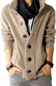 img 1 attached to Stylish And Comfortable Men'S Knitted Button Cardigan Sweater With Stand Collar - Perfect For Autumn