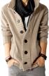 stylish and comfortable men's knitted button cardigan sweater with stand collar - perfect for autumn logo