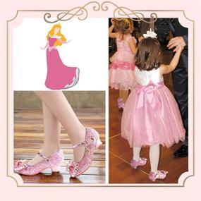 img 3 attached to 👑 Flats Shoes for Girls - Athlefit Glitter Sparkly Princess Wedding