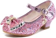 👑 flats shoes for girls - athlefit glitter sparkly princess wedding logo