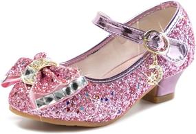 img 4 attached to 👑 Flats Shoes for Girls - Athlefit Glitter Sparkly Princess Wedding