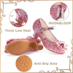 img 1 attached to 👑 Flats Shoes for Girls - Athlefit Glitter Sparkly Princess Wedding