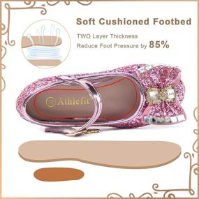 img 2 attached to 👑 Flats Shoes for Girls - Athlefit Glitter Sparkly Princess Wedding