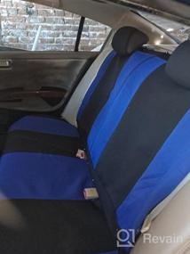 img 6 attached to AUTOYOUTH Airbag Compatible Universal Fit Car Seat Covers 9PCS - Blue Tiger Pattern For Full Set Protection.