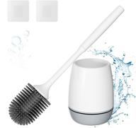 🧽 hibbent ventilated drying toilet brush kit: silicone bowl brush with sturdy cleaning holder, floor standing & wall mounted – no drilling logo