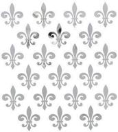 🌸 fleur-de-lis stickers with silver foil accent logo