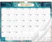2023 calendar wall - julian date, jan-dec, twin wire bound 14.76"x11.6", thick paper for organizing & planning + 6 background patterns logo