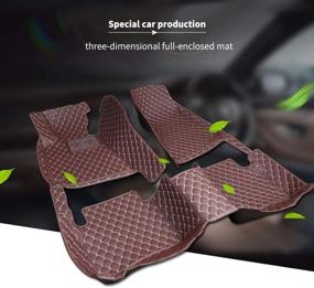 img 2 attached to 🚗 Maite Custom Car Floor Mat for BMW 3 Series Sedan F30 316i 318i 320i 328i 330i - Full Surrounded XPE Leather Waterproof Carpets Mats (2013-2017)