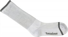 img 1 attached to Yomandamor Men'S 4 Pairs Bamboo Diabetic Crew Socks With Seamless Toe And Cushion Sole