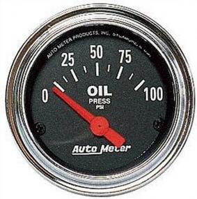 img 1 attached to Auto Meter 2522 Traditional Electric 🚗 Oil Pressure Gauge, Regular, 2.3125 inches, Chrome Finish