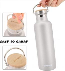 img 1 attached to 25Oz TOPOKO Vacuum Insulated Water Bottle: Keeps Drinks Cold Up To 24 Hours & Hot Up To 12 Hours!