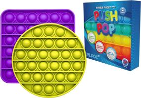 img 4 attached to PILPOC Pop Its Fidget Toys: Stress Reliever, Mind Relaxer & Anxiety Reducer - Boys Pack Of Push It Pop It Fidgets & Bubble Toy!