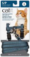 🐱 premium blue catit nylon harness and leash set for small cats - adjustable and durable логотип