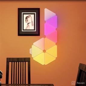 img 3 attached to Transform Your Space: Smart Light Panels, LED Quantum Ambient Triangle Board - APP-Controlled Complete Set