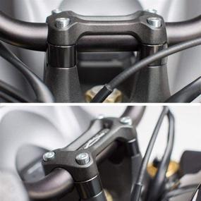 img 2 attached to 🏍️ Xitomer 1 1/8" 28.6mm Motorcycle Handlebar Risers (Silver, 20mm) - Perfect Fit for VFR1200X, VMAX, Street Triple, Scrambler 800 | No Clamps Included