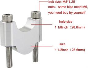 img 3 attached to 🏍️ Xitomer 1 1/8" 28.6mm Motorcycle Handlebar Risers (Silver, 20mm) - Perfect Fit for VFR1200X, VMAX, Street Triple, Scrambler 800 | No Clamps Included