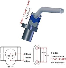 img 1 attached to 🏍️ Xitomer 1 1/8" 28.6mm Motorcycle Handlebar Risers (Silver, 20mm) - Perfect Fit for VFR1200X, VMAX, Street Triple, Scrambler 800 | No Clamps Included