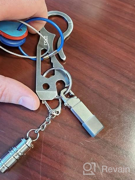 img 1 attached to Super Mini Small Tiny Keychain Flashlight Brightest EDC Emergency Dog Walking Sleeping Reading Gift For Student Kids Or Parents (E1-Steel Fire Color) review by Aaron Moore