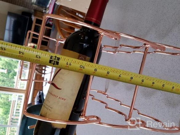 img 1 attached to Sorbus® 3-Tier Stackable Wine Rack - Classic Style Wine Racks For Bottles - Perfect For Bar, Wine Cellar, Basement, Cabinet, Pantry, Etc - Hold 12 Bottles, Metal (Copper) review by Shane Picot