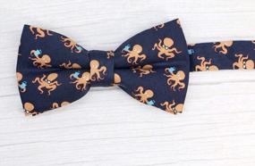 img 3 attached to Stylish Pre-Tied Bow Tie With Quirky Patterns - Adjustable Cotton Bowtie For Men And Boys