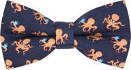 стильный предварительно завязанный галстук-бабочка с причудливыми узорами - регулируемая хлопковая бабочка для мужчин и мальчиков логотип