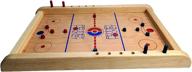 large wooden penny hockey game - classic family fun! logo