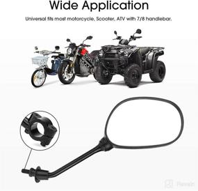 img 3 attached to Universal Mirrors Kemimoto Motorcycle Ball Type Compatible