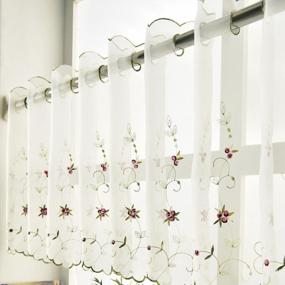 img 4 attached to Add A Touch Of Elegance To Your Windows With ZHH Pastoral Style Lace Valance