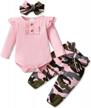 newborn baby girl camo outfit - nilikastta romper bodysuit long sleeve tops jumpsuit for fall infant logo