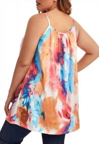 img 2 attached to Boho Chic: Loose Floral Tank Tops For Plus-Size Women
