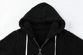 img 1 attached to Sherpa-Lined Long Sleeve Women'S Jacket With Fleece, Zipper, Hood, And Pockets – Cozy & Stylish Outerwear