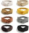 boho twisted headbands for women - dreshow 8 pack criss cross vintage head wraps with elastic, stylish hair accessories logo