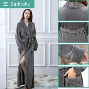 img 3 attached to Stay Cozy All Winter With Artfasion'S Womens Long Fleece Robe, Soft & Warm With Pockets