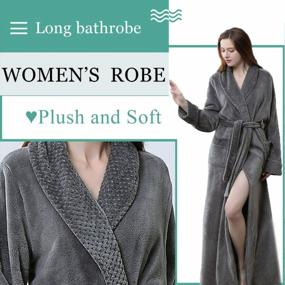 img 2 attached to Stay Cozy All Winter With Artfasion'S Womens Long Fleece Robe, Soft & Warm With Pockets