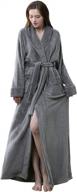 stay cozy all winter with artfasion's womens long fleece robe, soft & warm with pockets logo