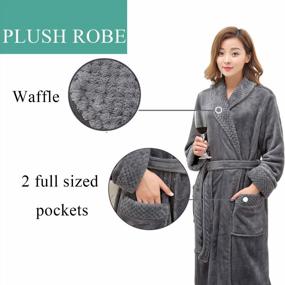 img 1 attached to Stay Cozy All Winter With Artfasion'S Womens Long Fleece Robe, Soft & Warm With Pockets