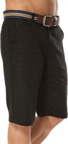 img 2 attached to Men'S Lightweight Linen Beach Shorts With Comfy Mid-Rise Fit - Pack Of Five Pants By CHARTOU