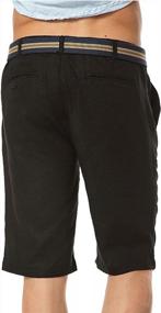 img 3 attached to Men'S Lightweight Linen Beach Shorts With Comfy Mid-Rise Fit - Pack Of Five Pants By CHARTOU