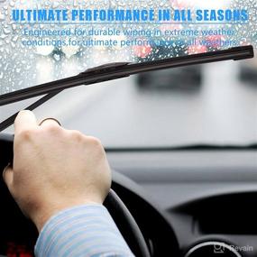 img 1 attached to 🔧 EANTAC 26-Inch + 22-Inch All-Season Windshield Wipers, Front Wiper Blades for OE Replacement - Durable, Stable, Quiet (Pack of 2)