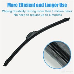 img 3 attached to 🔧 EANTAC 26-Inch + 22-Inch All-Season Windshield Wipers, Front Wiper Blades for OE Replacement - Durable, Stable, Quiet (Pack of 2)