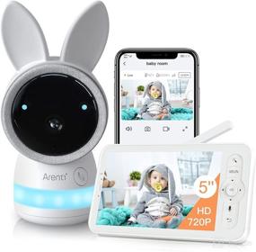 img 4 attached to 👶 WiFi Video Baby Monitor with 2K Ultra HD Camera, 5&#34; Color Display, Night Vision, Lullabies, Cry Detection, Motion Detection, Temperature &amp; Humidity Sensor, Two Way Talk, App Control (White)