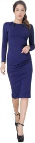 img 3 attached to Professional Style: Marycrafts Women'S Square Neck Midi Dress For Work And Business