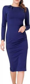 img 4 attached to Professional Style: Marycrafts Women'S Square Neck Midi Dress For Work And Business