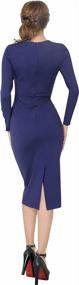 img 2 attached to Professional Style: Marycrafts Women'S Square Neck Midi Dress For Work And Business